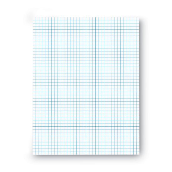 Picture of Universal® Glue Top Pad, Quad Rule, 8 1/2 x 11 3/4, White, 50 Sheets, Dozen
