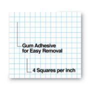 Picture of Universal® Glue Top Pad, Quad Rule, 8 1/2 x 11 3/4, White, 50 Sheets, Dozen