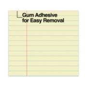 Picture of Universal® Glue Top Writing Pads, Legal Rule, Letter, Canary, 50 Sheet Pads/Pack, Dozen