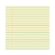 Picture of Universal® Glue Top Writing Pads, Legal Rule, Letter, Canary, 50 Sheet Pads/Pack, Dozen