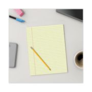 Picture of Universal® Glue Top Writing Pads, Legal Rule, Letter, Canary, 50 Sheet Pads/Pack, Dozen