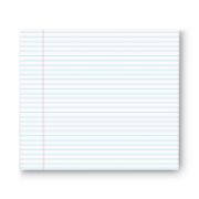 Picture of Universal® Glue Top Writing Pads, Narrow Rule, Letter, White, 50 Sheet Pads/Pack, Dozen