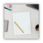 Picture of Universal® Glue Top Writing Pads, Narrow Rule, Letter, White, 50 Sheet Pads/Pack, Dozen