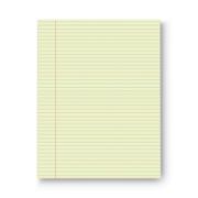Picture of Universal® Glue Top Writing Pads, Narrow Rule, Ltr, Canary, 50 Sheet Pads/Pack, Dozen
