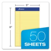 Picture of Ampad® Perforated Writing Pad, Narrow, 5 x 8, Canary, 50 Sheets, Dozen