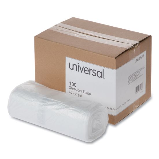 Picture of Universal® High-Density Shredder Bags, 40-45 gal Capacity, 100/Box