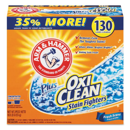 Picture of Arm & Hammer™ Power of OxiClean Powder Detergent, Fresh, 9.92lb Box, 3/Carton