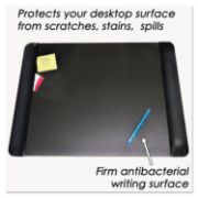 Picture of Artistic® Executive Desk Pad with Leather-Like Side Panels, 24 x 19, Black