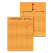 Picture of Universal® Light Brown Kraft String & Button Interoffice Envelope, 10 x 13, 100/Box