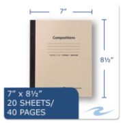 Picture of Roaring Spring® Stitched Composition Book, Legal Rule, 8 1/2 x 7, WE, 20 Sheets