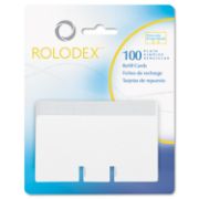 Picture of Rolodex™ Plain Unruled Refill Card, 2 1/4 x 4, White, 100 Cards/Pack
