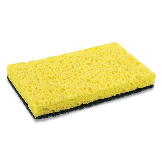 Picture of Royal Heavy-Duty Scrubbing Sponge, Yellow/Green, 20/Carton