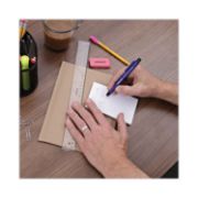 Picture of Universal® Pen-Style Retractable Eraser, Blue;Black, 6/Pack