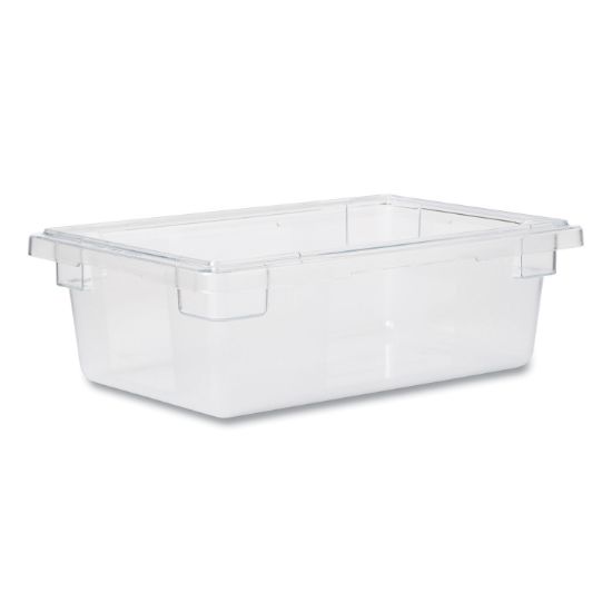 Picture of Rubbermaid® Commercial Food/Tote Boxes, 3 1/2gal, 18w x 12d x 6h, Clear