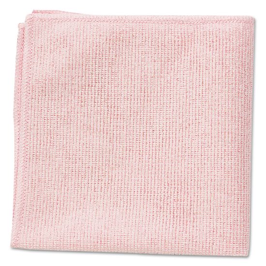 Picture of Rubbermaid® Commercial Microfiber Cleaning Cloths, 16 x 16, Pink, 24/Pack