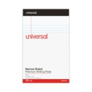 Picture of Universal® Premium Ruled Writing Pads, White, 5 x 8, Legal Rule, 50 Sheets, 12 Pads