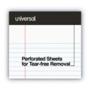 Picture of Universal® Premium Ruled Writing Pads, White, 5 x 8, Narrow Rule, 50 Sheets, 6 Pads