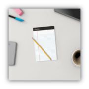 Picture of Universal® Premium Ruled Writing Pads, White, 5 x 8, Narrow Rule, 50 Sheets, 6 Pads