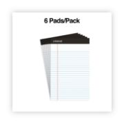 Picture of Universal® Premium Ruled Writing Pads, White, 5 x 8, Narrow Rule, 50 Sheets, 6 Pads