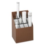 Picture of Safco® Corrugated Roll Files, 12 Compartments, 15w x 12d x 22h, Woodgrain