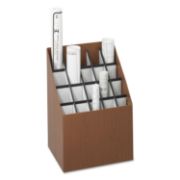 Picture of Safco® Corrugated Roll Files, 20 Compartments, 15w x 12d x 22h, Woodgrain