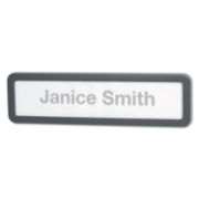 Picture of Universal® Recycled Cubicle Nameplate with Rounded Corners, 9 x 2 1/2, Charcoal