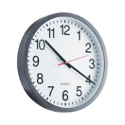 Picture of Universal® Round Wall Clock, 12 5/8" dia., Black