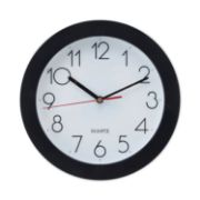 Picture of Universal® Round Wall Clock, 9 3/4", Black