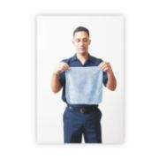 Picture of Rubbermaid® Commercial Microfiber Cleaning Cloths, 12 x 12, Blue, 24/Pack