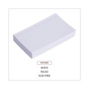 Picture of Universal® Ruled Index Cards, 3 x 5, White, 100/Pack