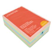 Picture of Universal® Self-Stick Notes, 4 x 6, Lined, Assorted Pastel Colors, 100-Sheet, 5/Pack
