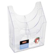Picture of Rubbermaid® Optimizers Multipurpose Six-Pocket Organizer, 9 3/4 x 4 1/4 x 12, Clear