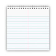 Picture of Universal® Steno Book, Gregg Rule, 6 x 9, White, 80 Sheets