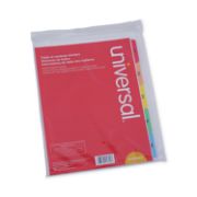 Picture of Universal® Table of Contents Dividers, Assorted Color 5-Tab, 1-5, Letter, White, 6/Pack