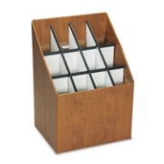 Picture of Safco® Corrugated Roll Files, 12 Compartments, 15w x 12d x 22h, Woodgrain