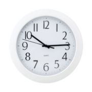 Picture of Universal® Whisper Quiet Clock, 12" Overall Diameter, White Case, 1 AA (sold separately)