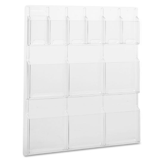 Picture of Safco® Reveal Clear Literature Displays, 12 Compartments, 30w x 2d x 34-3/4h, Clear