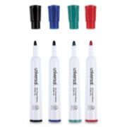 Picture of Universal® Dry Erase Markers, Bullet Tip, Assorted, 4/Set