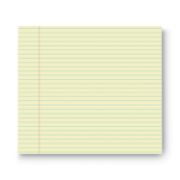 Picture of Universal® Glue Top Writing Pads, Narrow Rule, Ltr, Canary, 50 Sheet Pads/Pack, Dozen