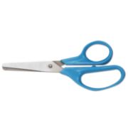 Picture of Universal® Kids' Scissors, 5" Length, 1 3/4" Cut, Rounded, Blue; Red, 2 per pack