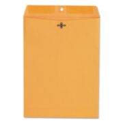 Picture of Universal® Kraft Clasp Envelope, Center Seam, 28lb, 9 x 12, Brown Kraft, 100/Box