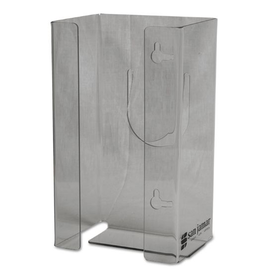 Picture of San Jamar® Clear Plexiglas Disposable Glove Dispenser, Single-Box, 5 1/2w x 3 3/4d x 10h