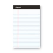 Picture of Universal® Premium Ruled Writing Pads, White, 5 x 8, Narrow Rule, 50 Sheets, 6 Pads