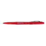 Picture of Universal® Roller Ball Porous Tip Stick Pen, Red Ink, Medium, Dozen