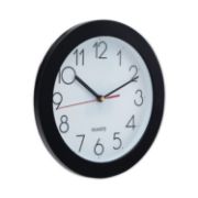 Picture of Universal® Round Wall Clock, 9 3/4", Black