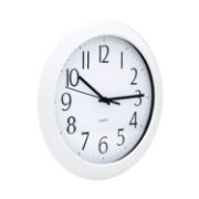 Picture of Universal® Whisper Quiet Clock, 12" Overall Diameter, White Case, 1 AA (sold separately)