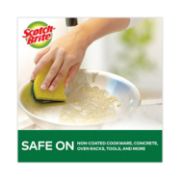 Picture of Scotch-Brite® Heavy-Duty Scrub Sponge, 4 1/2" x 2 7/10" x 3/5", Green/Yellow, 6/Pack