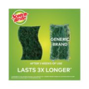 Picture of Scotch-Brite® Heavy-Duty Scrub Sponge, 4 1/2" x 2 7/10" x 3/5", Green/Yellow, 6/Pack