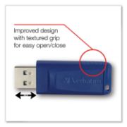 Picture of Verbatim® Classic USB 2.0 Flash Drive, 16 GB, Blue, 5/Pack