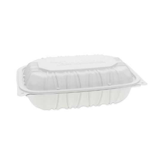 Picture of VENTED MICROWAVABLE HINGED-LID TAKEOUT CONTAINER, 9 X 6 X 2.75, WHITE, 170/CARTO